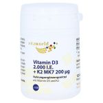 VITAMIN D3+K2 2.000 I.E./200 µg Tabletten (PZN 14444947) из Германии