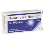 Naratriptan Hennig bei Migräne 2,5mg (PZN 3212062) из Германии