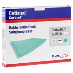 CUTIMED Sorbact Saugkompressen 7x9 cm (PZN 7343275) из Германии