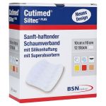CUTIMED Siltec Plus Schaumverb.10x10 cm haftend (PZN 10204229) из Германии