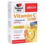 DOPPELHERZ Vitamin C 1000+Vitamin D Depot aktiv (PZN 13417285) из Германии
