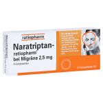 Naratriptan-ratiopharm bei Migräne 2,5mg (PZN 9321616) из Германии