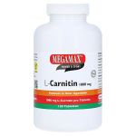 MEGAMAX L-Carnitin 1000 mg Tabletten (PZN 885731) из Германии