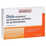 Diclo-ratiopharm bei Schmerzen und Fieber 25mg (PZN 14170042) из Германии