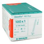 Omnifix Duo 100 Insulin Einmalspritzen (PZN 1349035) из Германии