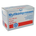MULLKOMPRESSEN ES 10x20 cm unsteril 8fach (PZN 6192147) из Германии