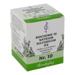 BIOCHEMIE 10 Natrium sulfuricum D 6 Tabletten (PZN 1073834) из Германии
