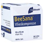 VLIESKOMPRESSEN 10x10 cm unsteril 4fach 30g (PZN 1450231) из Германии