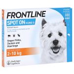 Frontline Spot On gegen Zecken und Flöhe bei Hunden bis 2 - 10 kg (PZN 2246389) из Германии
