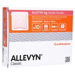 ALLEVYN Ag Gentle Border 10x10 cm Wundverband (PZN 10999513) из Германии