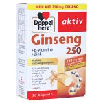 DOPPELHERZ Ginseng 250+B-Vitamine+Zink Kapseln (PZN 16082684) из Германии