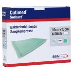 CUTIMED Sorbact Saugkompressen 10x10 cm (PZN 7343298) из Германии