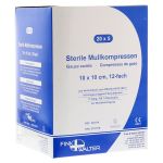 MULLKOMPRESSEN 10x10 cm steril 12fach (PZN 2143778) из Германии