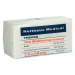 MULLKOMPRESSEN Ypsipad 7,5x7,5 cm unsteril 8fach (PZN 3262835) из Германии