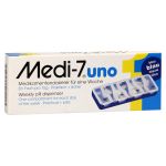 MEDI 7 uno Medikamentendosierer für 7 Tage blau (PZN 3320165) из Германии