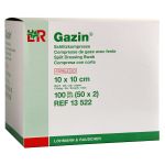 GAZIN Schlitzkompressen 10x10 cm steril 8fach (PZN 1511748) из Германии