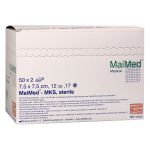SCHLITZKOMPRESSEN 7,5x7,5 cm steril 12fach (PZN 8888982) из Германии