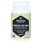 GINKGO BILOBA 100 mg hochdosiert vegan Kapseln (PZN 16018605) из Германии