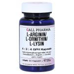 L-ARGININ/L-ORNITHIN/L-Lysin 4:3:4 GPH Kapseln (PZN 4131880) из Германии
