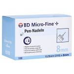 BD MICRO-FINE+ 8 Pen-Nadeln 0,25x8 mm (PZN 9296054) из Германии
