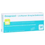 Omeprazol-1A Pharma 20mg bei Sodbrennen (PZN 6439524) из Германии