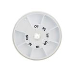 TABLETTENSPENDER Icron 7-Fächer transp.Deckel rund (PZN 3377254) из Германии