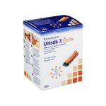 UNISTIK 3 Extra Eindr.Tiefe 2,0 mm Stechhilfe (PZN 3802444) из Германии