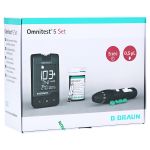 OMNITEST 5 Blutzucker Messgerät Set mg/dl schwarz (PZN 10549862) из Германии