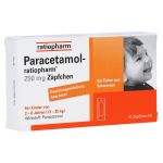 Paracetamol-ratiopharm 250mg (PZN 3953597) из Германии
