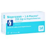 Naproxen-1A Pharma 250mg bei Regelschmerzen (PZN 9245022) из Германии