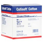 CUTISOFT Cotton Kompr.7,5x7,5 cm ster.12fach (PZN 3896729) из Германии