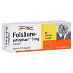 Folsäure-ratiopharm 5mg (PZN 3971388) из Германии