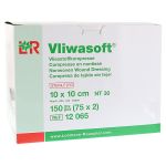 VLIWASOFT Vlieskompressen 10x10 cm steril 4l. (PZN 6325588) из Германии
