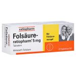 Folsäure-ratiopharm 5mg (PZN 3971365) из Германии