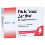 Diclofenac Zentiva 25mg (PZN 10273621) из Германии