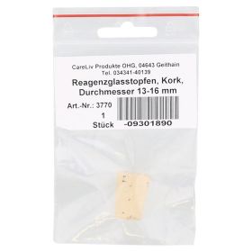 REAGENZGLAS STOPFEN Kork 13-16 mm Durchmesser – PZN 9301890 (PZN 9301890) из Германии