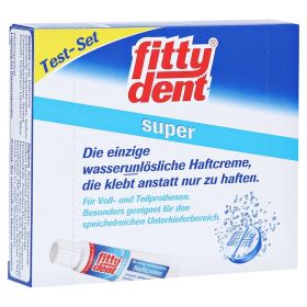 FITTYDENT super Haftcreme Test-Set 10g+4 Rein.Tab. – PZN 13503056 (PZN 13503056) из Германии