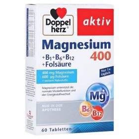 Doppelherz aktiv Magnesium 400 mg + B1 + B6 + B12 + Folsäure – PZN 7625045 (PZN 7625045) из Германии