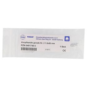 KNOPFKANÜLE gerade Nr.2 1,5x80 mm – PZN 4917480 (PZN 4917480) из Германии