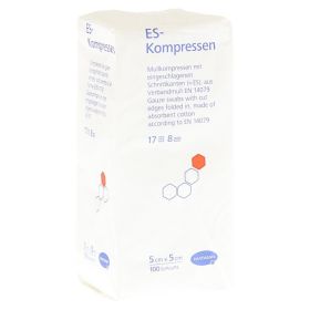ES-Kompressen 5x5 cm 8fach unsteril – PZN 1447157 (PZN 1447157) из Германии