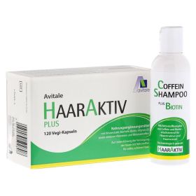 Avitale HaarAktiv PLUS Vegi + gratis Coffein Shampoo – PZN 6426800 (PZN 6426800) из Германии