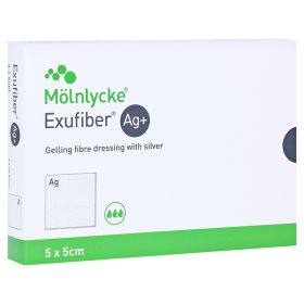 EXUFIBER Ag+ 5x5 cm gelbild.Faserverb.m.Silber – PZN 14021603 (PZN 14021603) из Германии
