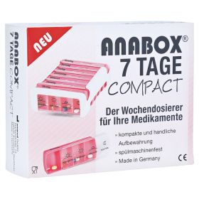 ANABOX Compact 7 Tage Wochendosierer pink/weiß – PZN 14165710 (PZN 14165710) из Германии