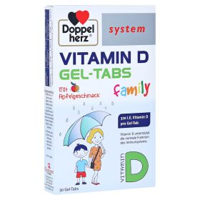 DOPPELHERZ Vitamin D Gel-Tabs family system – PZN 16661643 (PZN 16661643) из Германии