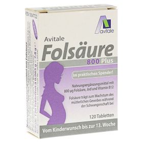 Avitale Folsäure 800 Plus B12+Jod – PZN 10547722 (PZN 10547722) из Германии