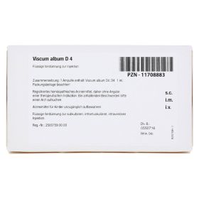 VISCUM ALBUM D 4 Ampullen – PZN 11708883 (PZN 11708883) из Германии
