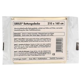 SIRIUS Rettungsdecke 160x210 cm gold/silber – PZN 11048062 (PZN 11048062) из Германии