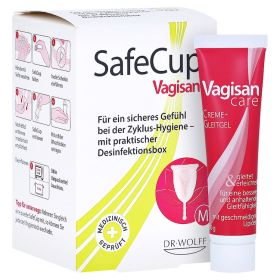 SAFECUP Vagisan Menstruationstasse Gr.M + gratis VagisanCare Creme-Gleitgel 10g – PZN 14331083 (PZN 14331083) из Германии