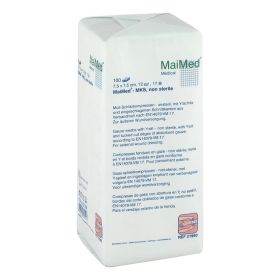 SCHLITZKOMPRESSEN 7,5x7,5 cm unsteril 12fach – PZN 120158 (PZN 120158) из Германии