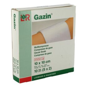 GAZIN Mullkomp.10x10 cm steril 8fach – PZN 3448988 (PZN 3448988) из Германии